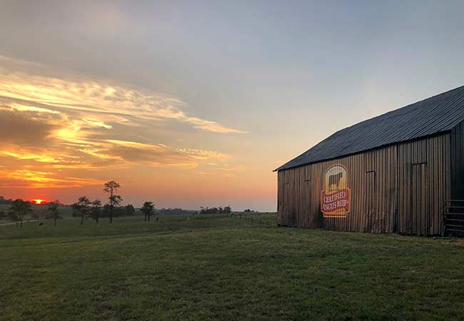 CAB Barn sunset